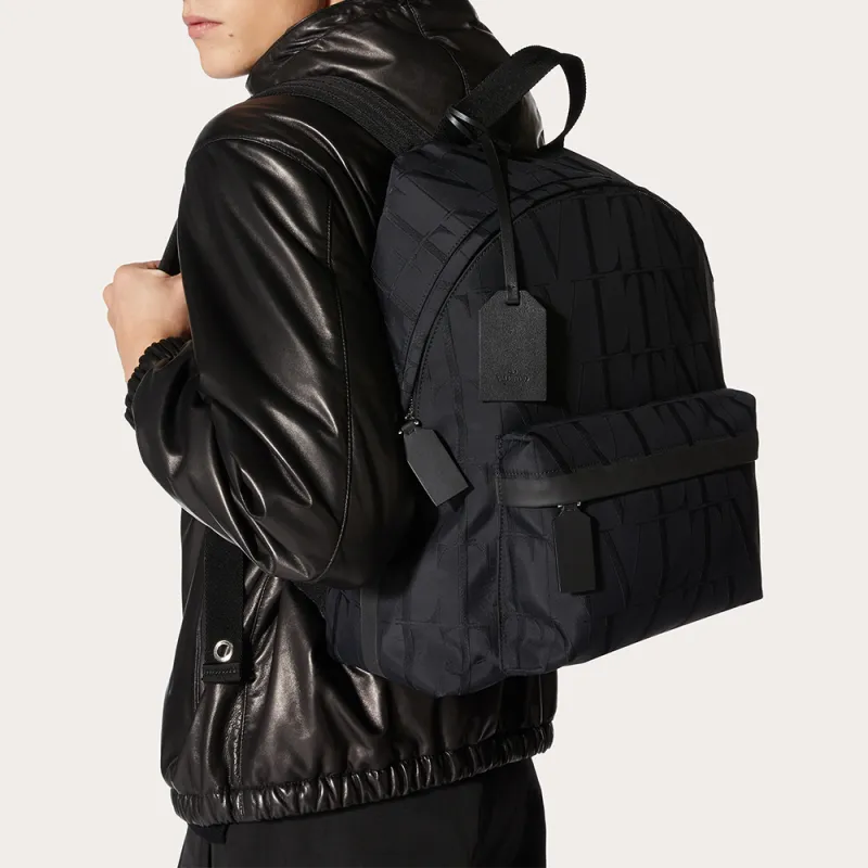 Valentino VLTNTIMES Nylon Backpack Men's Black-5