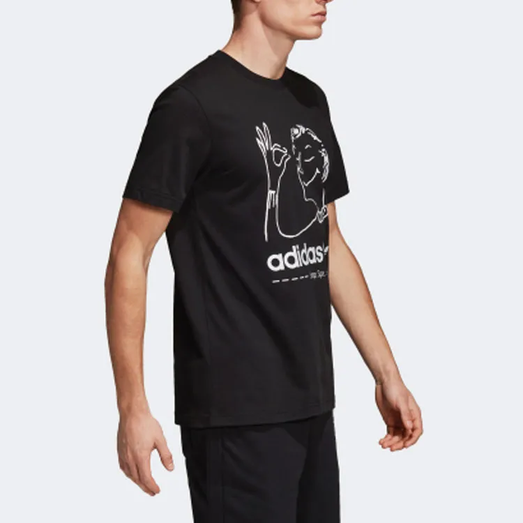 Adidas Originals FUN TEE T Shirt Men's Black-3
