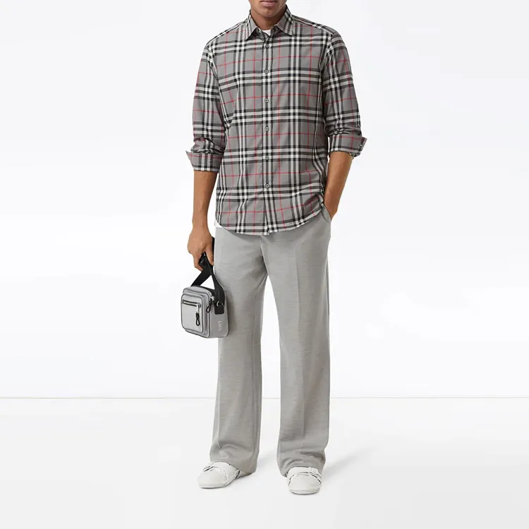 Burberry Shirt Men's Storm Heather Gray-4