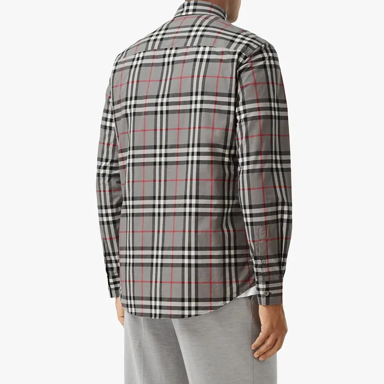 Burberry Shirt Men's Storm Heather Gray-2