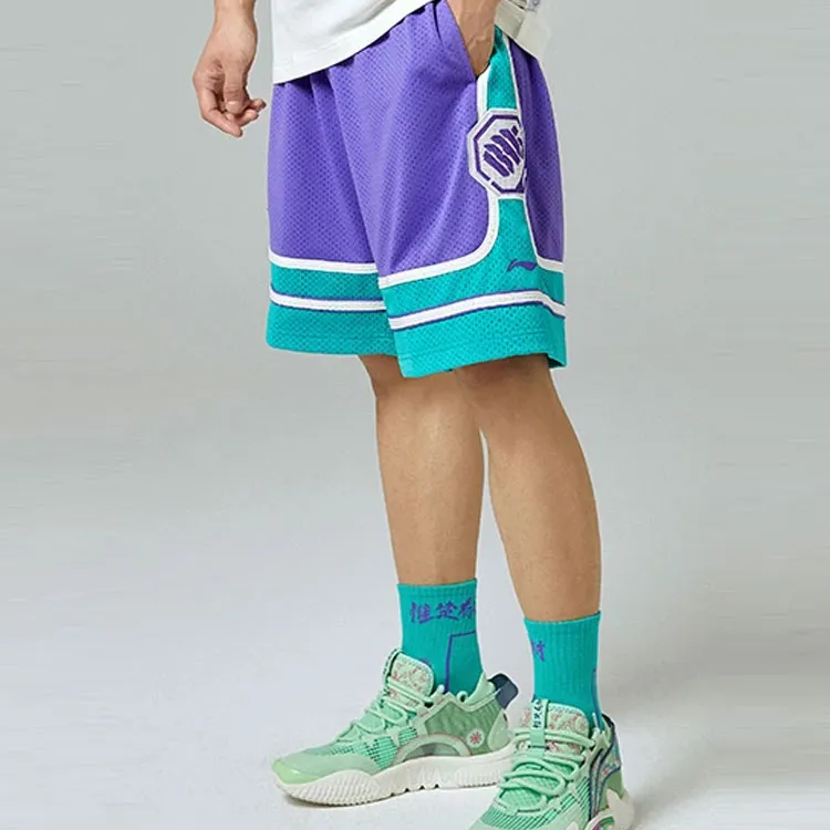 LINING Badfive Casual Shorts Men Purple-2