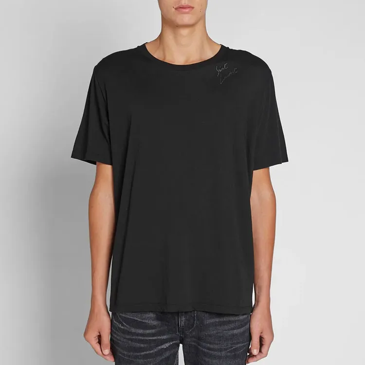 SAINT LAURENT T Shirts Men Black-1