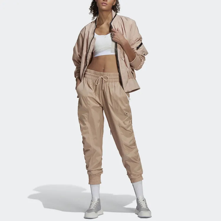 Adidas Sports Pants Women's Pearl Pink Gray-3