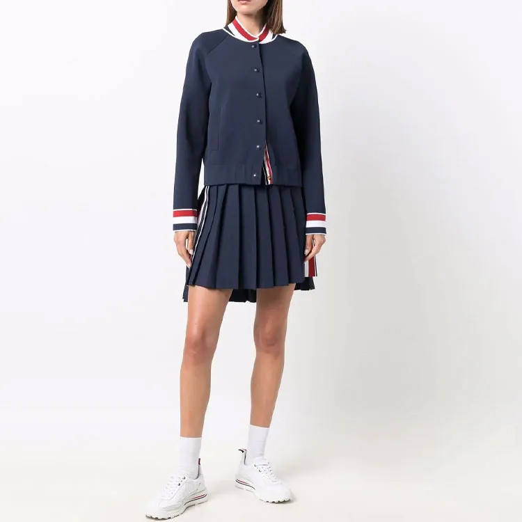 THOM BROWNE Rwb Pleated High Waist Mini Skirt-1