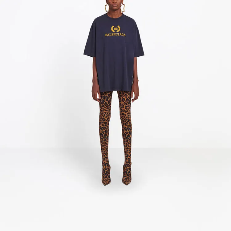 Balenciaga Regular T Shirt Women's Dark Blue Regular Fit-1