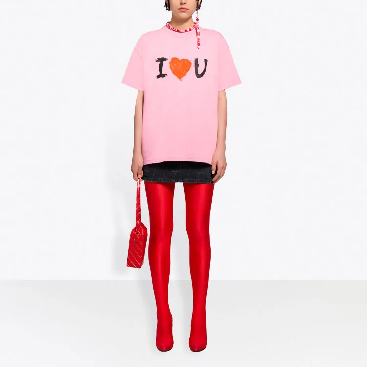 Balenciaga T-Shirts Unisex Pink-2