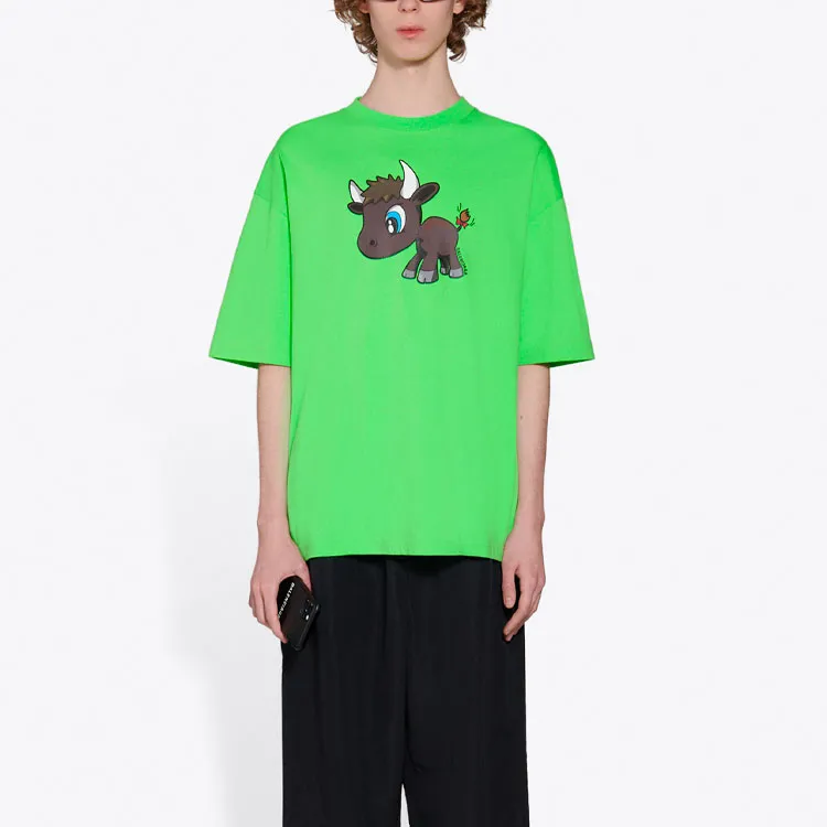 Balenciaga T-Shirts Unisex Green-2