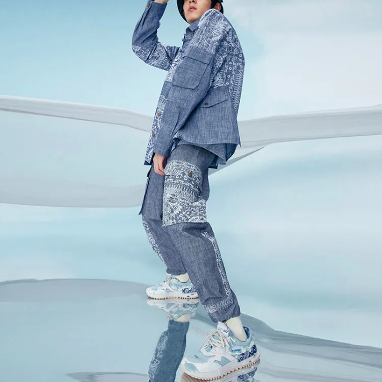 LiNing Sports Fashion Collection Jeans Men Hometown Blue-2