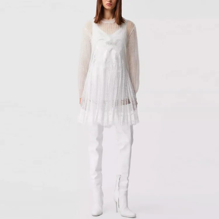 Burberry Sleeveless Dresses Women's Light White-1