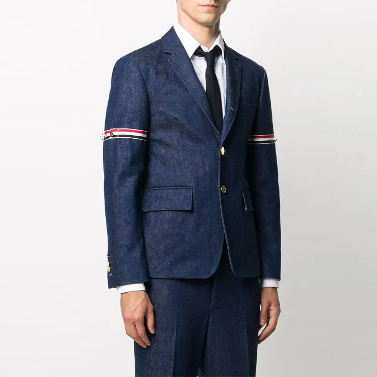 THOM BROWNE Business Suits Men Marine Blue-1