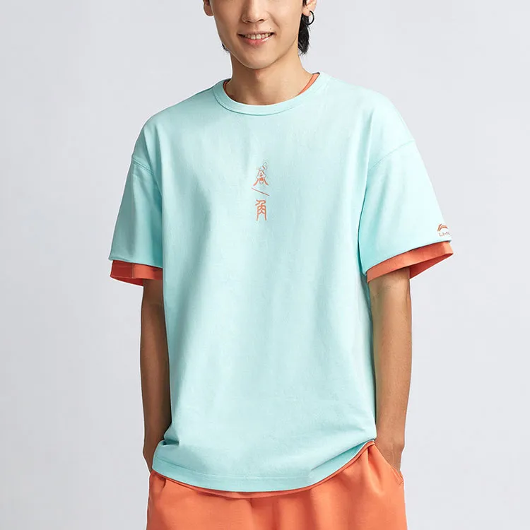 LiNing x Disney Sports Fashion Collection T Shirt Men's Light Blue-3