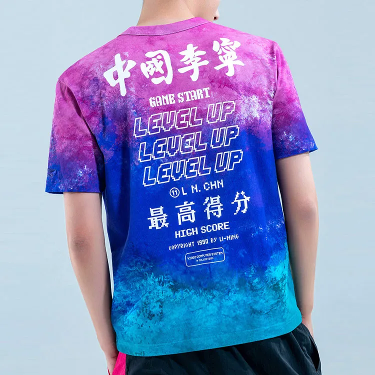 LiNing T Shirts Men Fuchsia-3