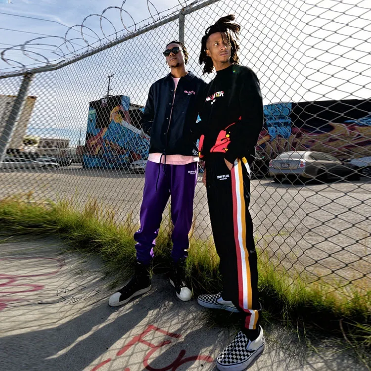AMONSTER Straight Casual Pants Unisex Purple-4