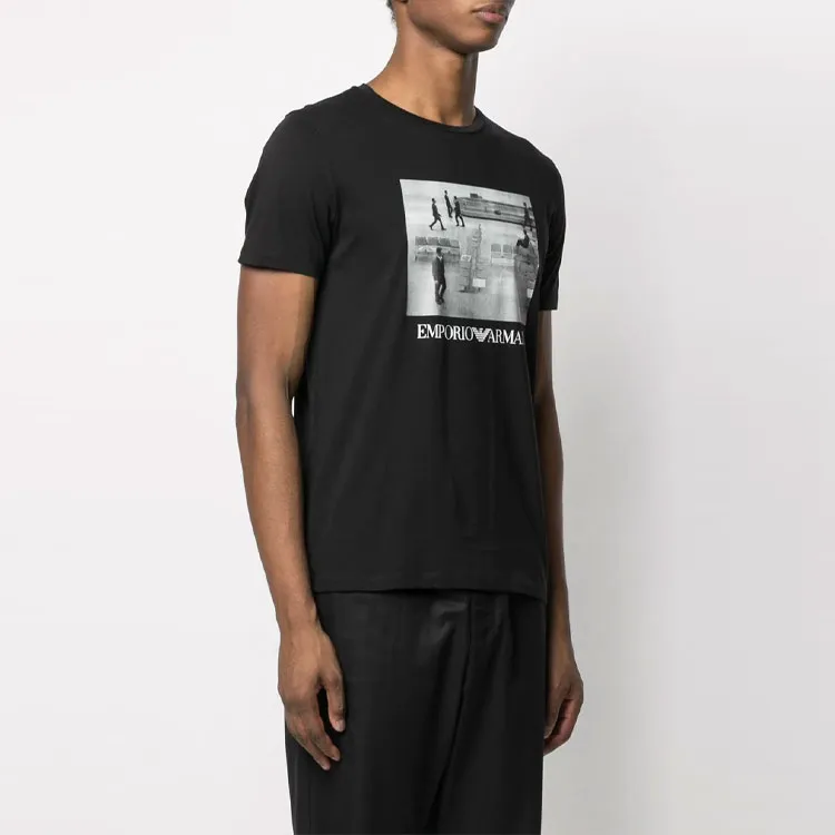 EMPORIO ARMANI T Shirts Men Black-3