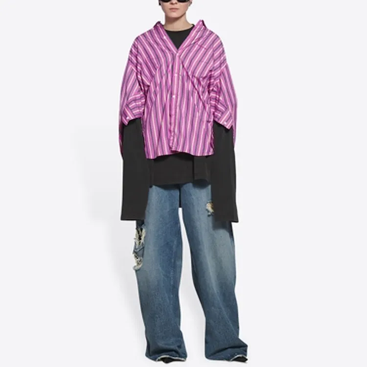 Balenciaga BB CORP FW21 Shirt Women's Pink-4