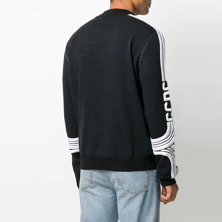 GCDS Logo Side Stripe Knit Jumper-2