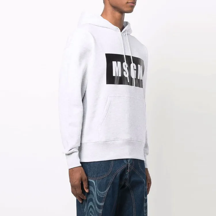 MSGM Logo Printed Drawstring Hoodie-3