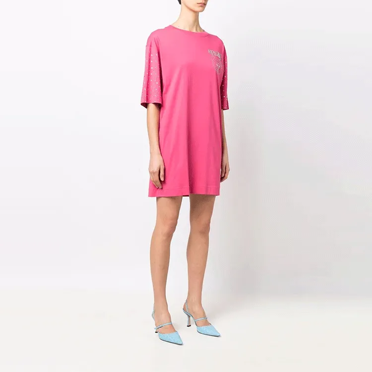 MOSCHINO Short Sleeved Dresses Women's Pink-3