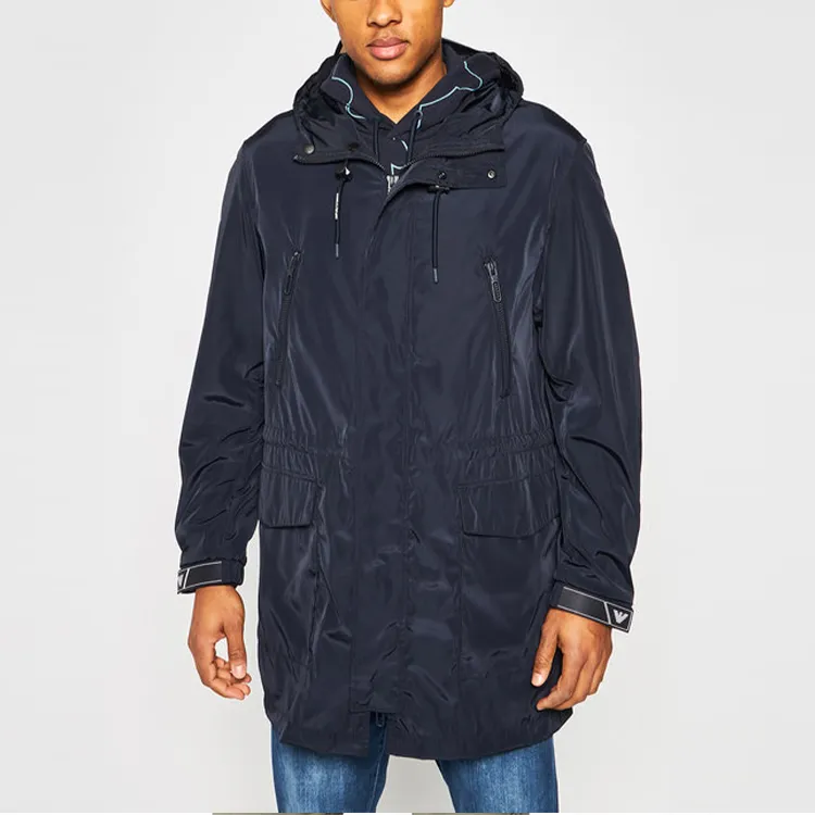 EMPORIO ARMANI Coats Men Blue-1