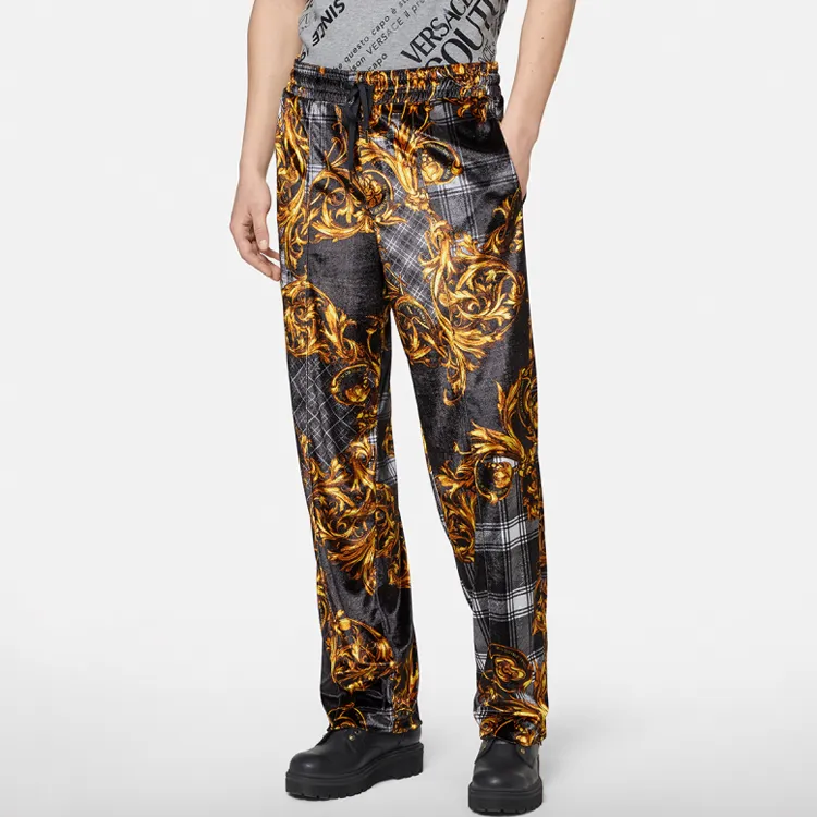 VERSACE JEANS COUTURE Wide Leg Sweatpants Men's Black-1