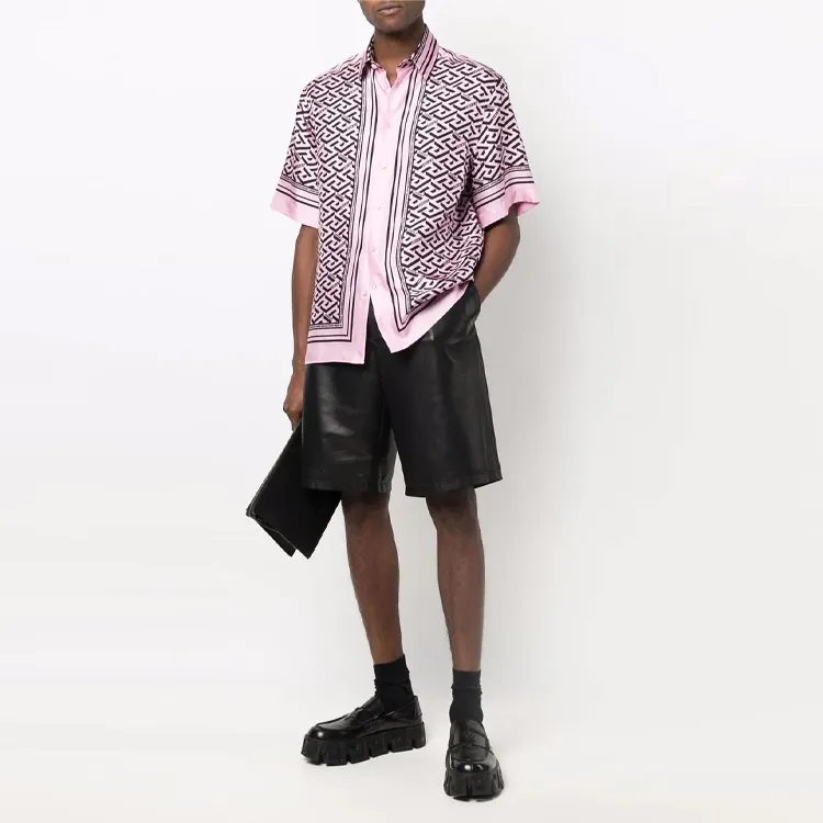 VERSACE Shirts Men Pink-1