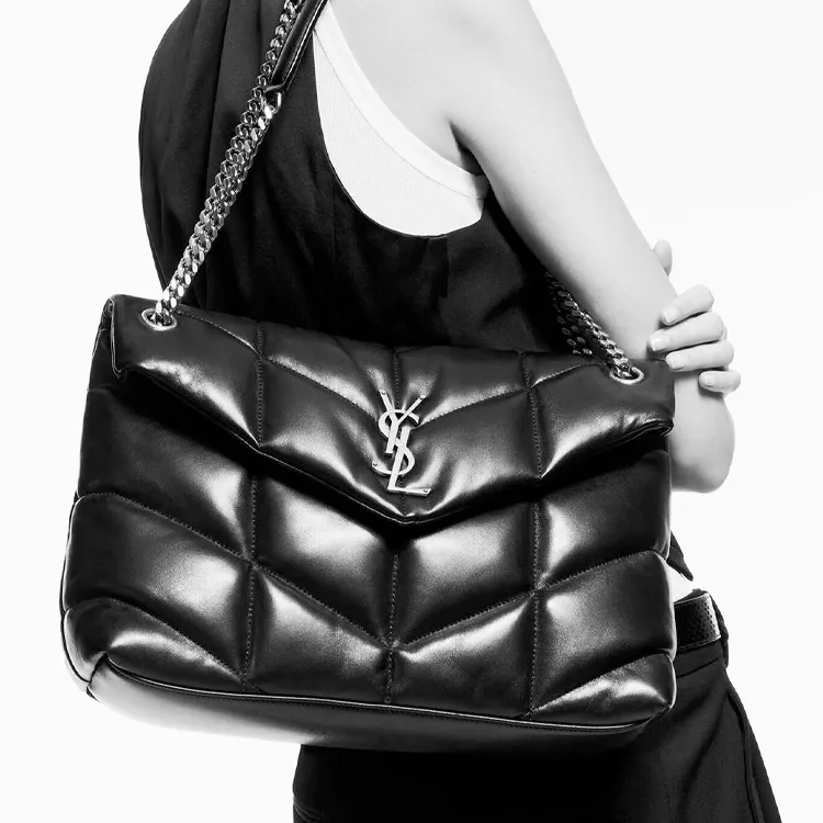 SAINT LAURENT LOULOU Sheepskin Crossbody Bag, Shoulder Bag Women's-6