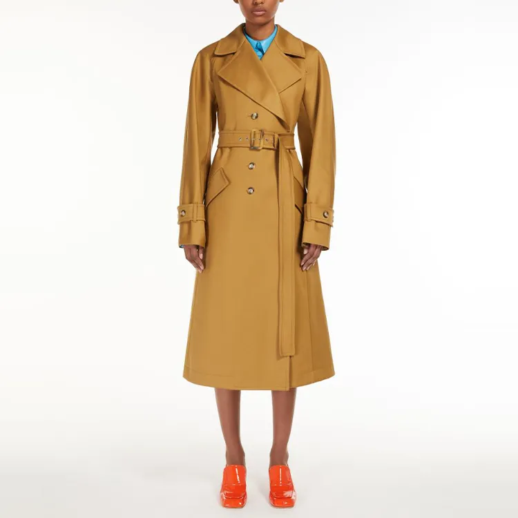 SportMax Trench Coats Women's Khaki-2