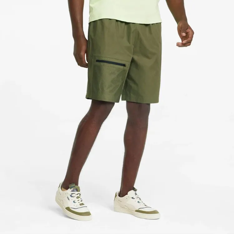 PUMA Casual Shorts Men Dark Moss Green-3