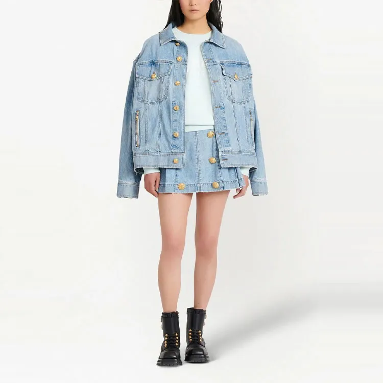BALMAIN Sweatshirts Women's Light Blue-1