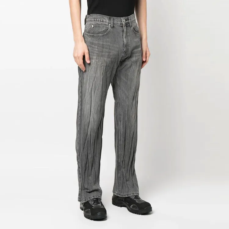 Martine Rose Crease-detail Denim Jeans-3