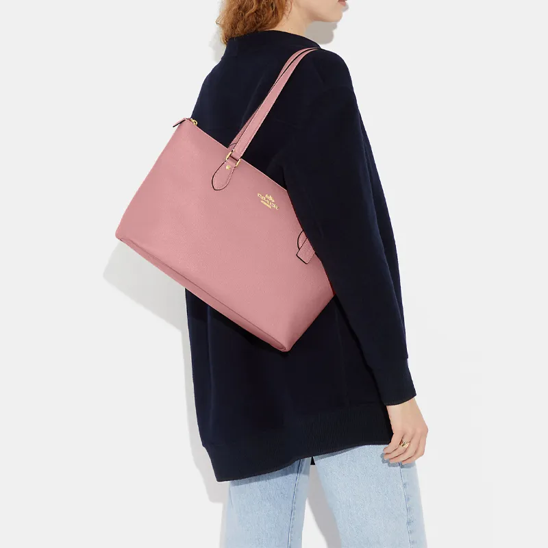 COACH Gallery Leather Tote Bag Shopping Bag Shoulder Bag Handbag Large Size Women's Cherry Blossom Pink-3