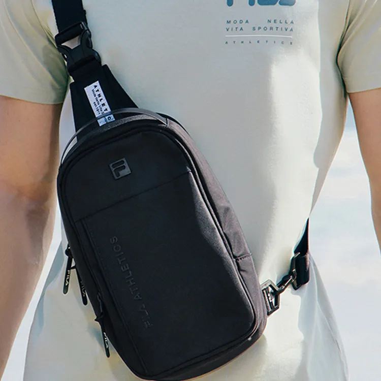 FILA Fabric Sling Bag Handbag Shoulder Bag Crossbody Bag Regular Men's Black-7