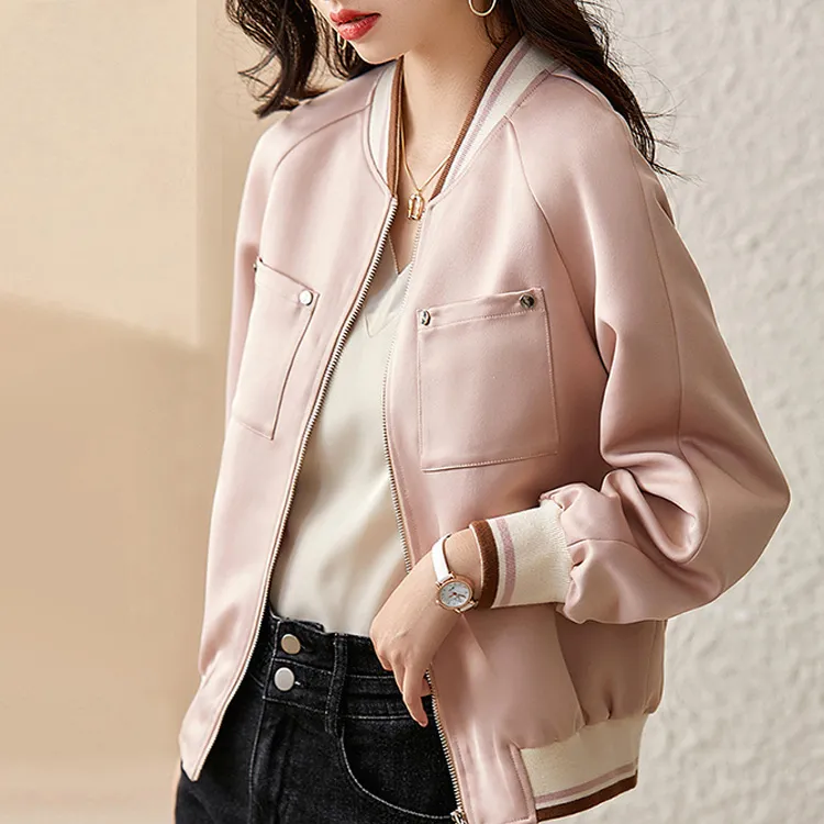 OUNIXUE Jackets Women's Pink-2