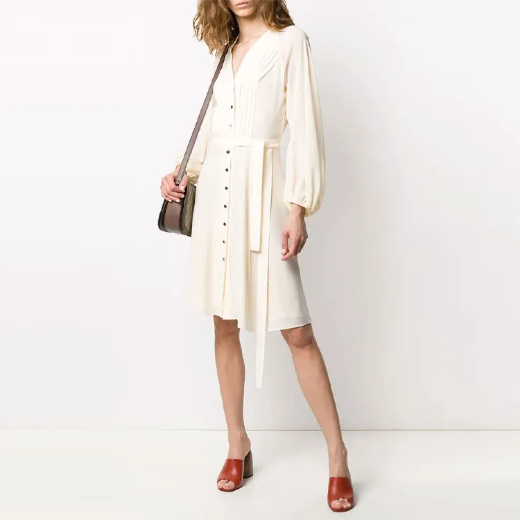 Chloé Long-Sleeved Dresses Women's White-1