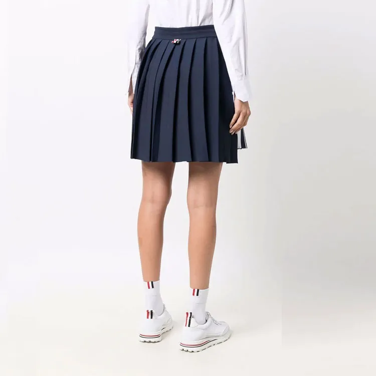 THOM BROWNE Rwb Pleated High Waist Mini Skirt-2