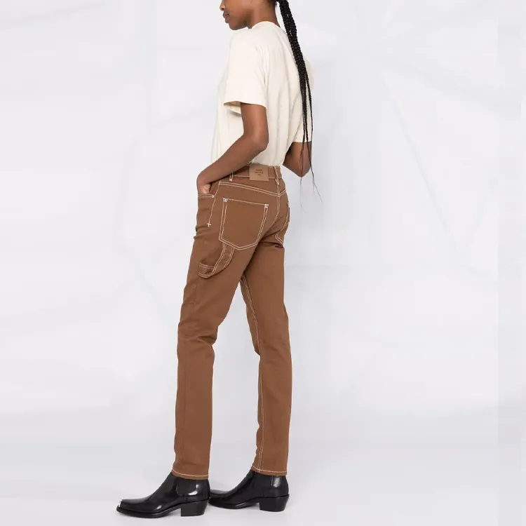 OFF WHITE Women'ss Diag Stripe T Shirt Beige-3