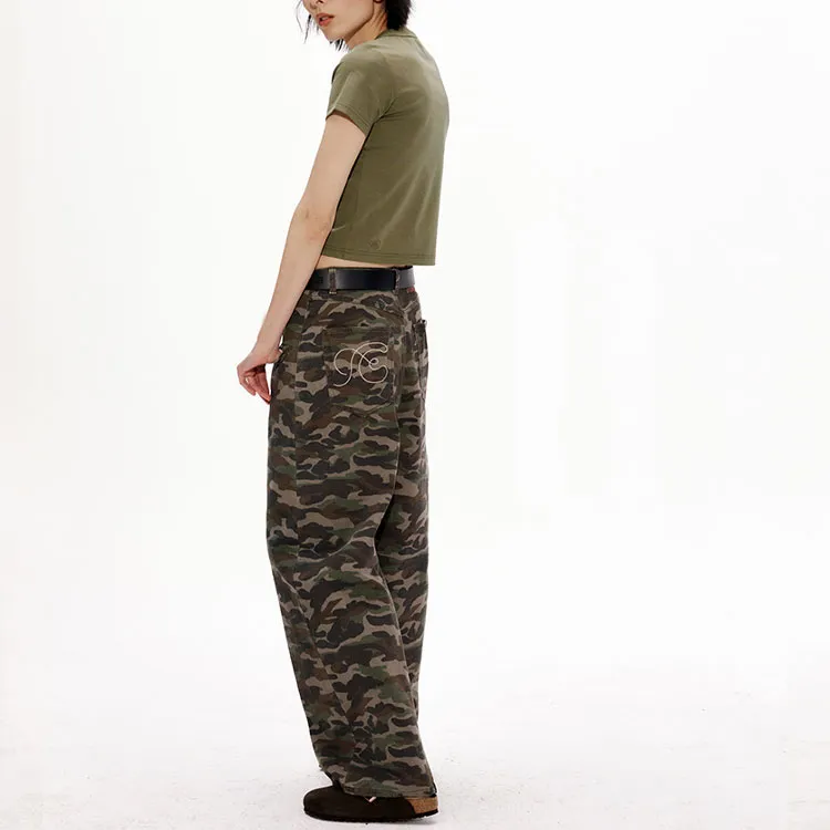 Fax Copy Express SS22 Casual Pants Women's Camouflage-2