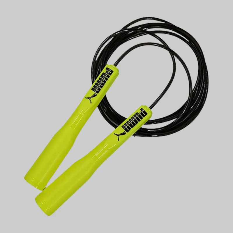 PUMA Fitness Training Mechanical Counting Jump Ropes Fitness Crowd Material, Polyurethane Cord 2.7m Neon Yellow-1