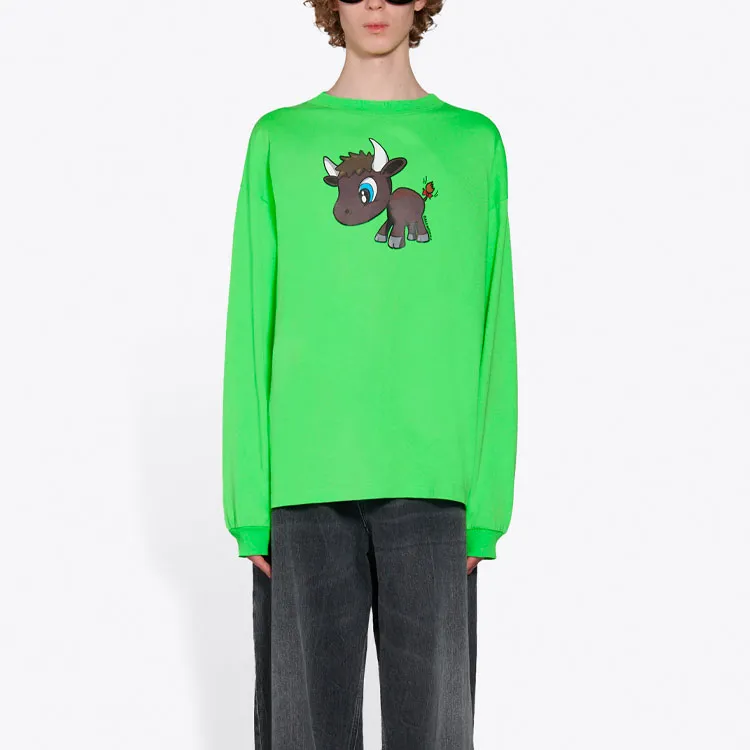 Balenciaga T-Shirts Unisex Neon Green-3