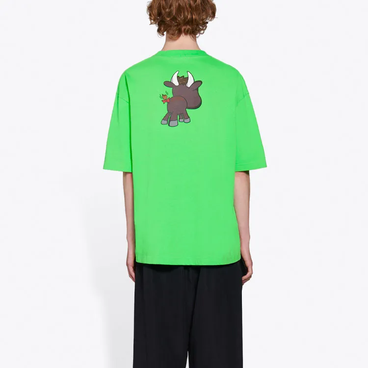 Balenciaga T-Shirts Unisex Green-3