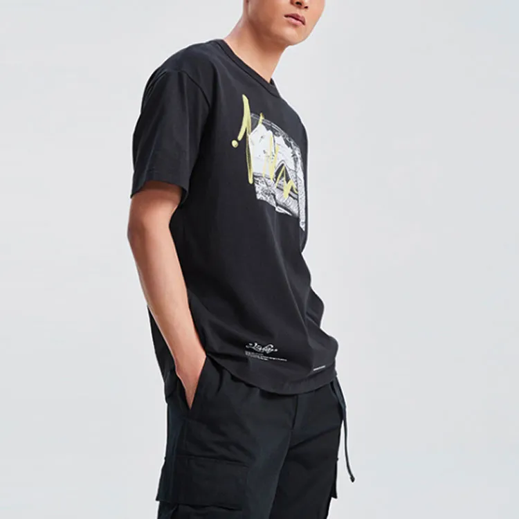 LiNing Skateboard T Shirt Men's Black-3
