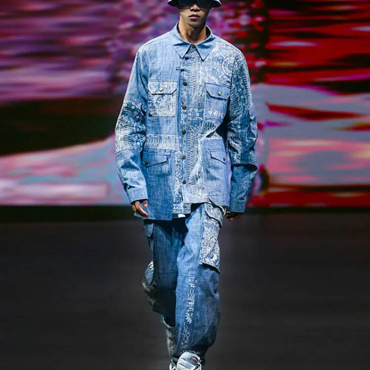 LiNing Sports Fashion Collection Jeans Men Hometown Blue-3