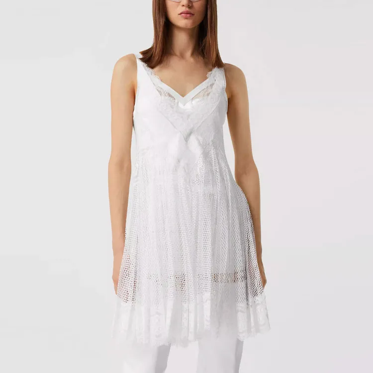Burberry Sleeveless Dresses Women's Light White-2