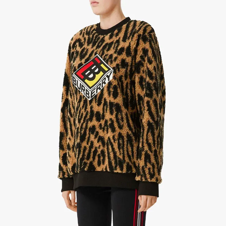 Burberry Sweatshirts Women's Leopard Print-1