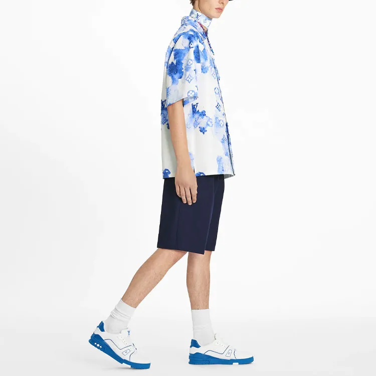 LOUIS VUITTON New Quarterly Products Of LV Shirts Men Blue-1