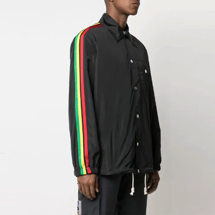 PALM ANGELS Miami Buttoned Coach Jacket-3