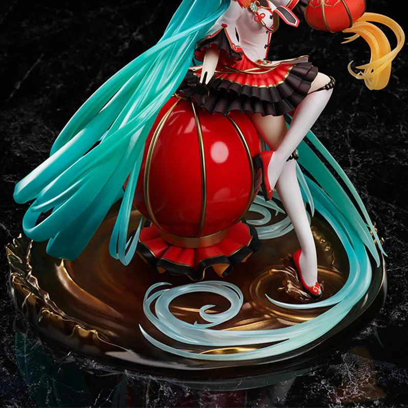 FURYU Hatsune Miku Vocaloid 2021 Spring Festival Ver. 24.5cm With Base Bonus Gifts-4