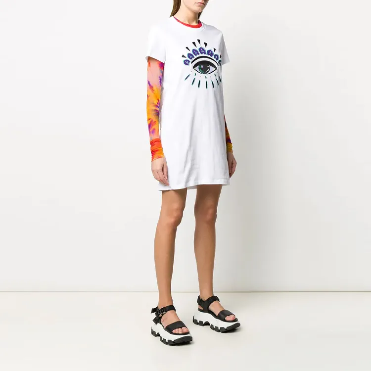 KENZO Short Sleeved Dresses Women's White-2