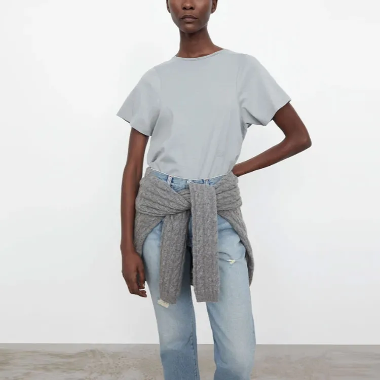 TOTEME T-Shirts Women's Gray Blue-2