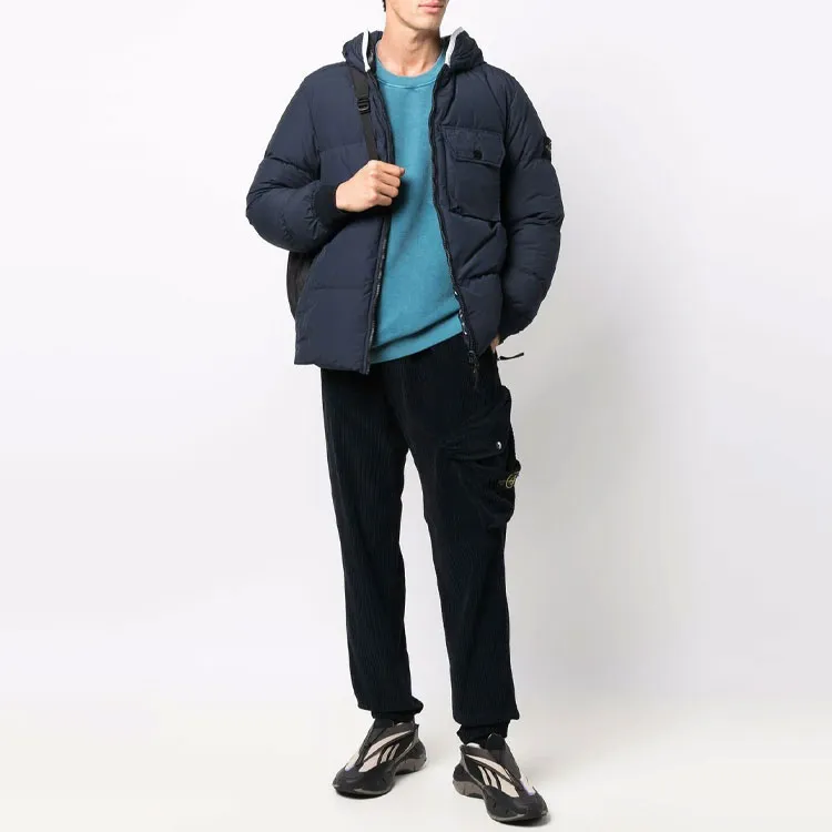STONE ISLAND Down Jackets Men Blue-1